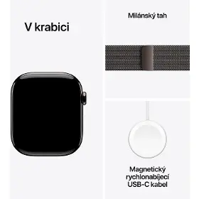Smart hodinky - Apple Watch Series 11 GPS + Cellular 46mm Slate Titanium Case with Slate Milanese Loop - M/L - 7