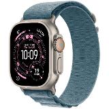 Apple Watch Ultra 3 GPS + Cellular 49mm Natural Titanium Case with Light Blue Alpine Loop - Small