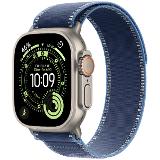 Apple Watch Ultra 3 GPS + Cellular 49mm Natural Titanium Case with Blue/Bright Blue Trail Loop - M/L