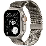 Apple Watch Ultra 3 GPS + Cellular 49mm Natural Titanium Case with Natural Titanium Milanese Loop - Medium