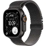 Apple Watch Ultra 3 GPS + Cellular 49mm Black Titanium Case with Black Titanium Milanese Loop - Medium