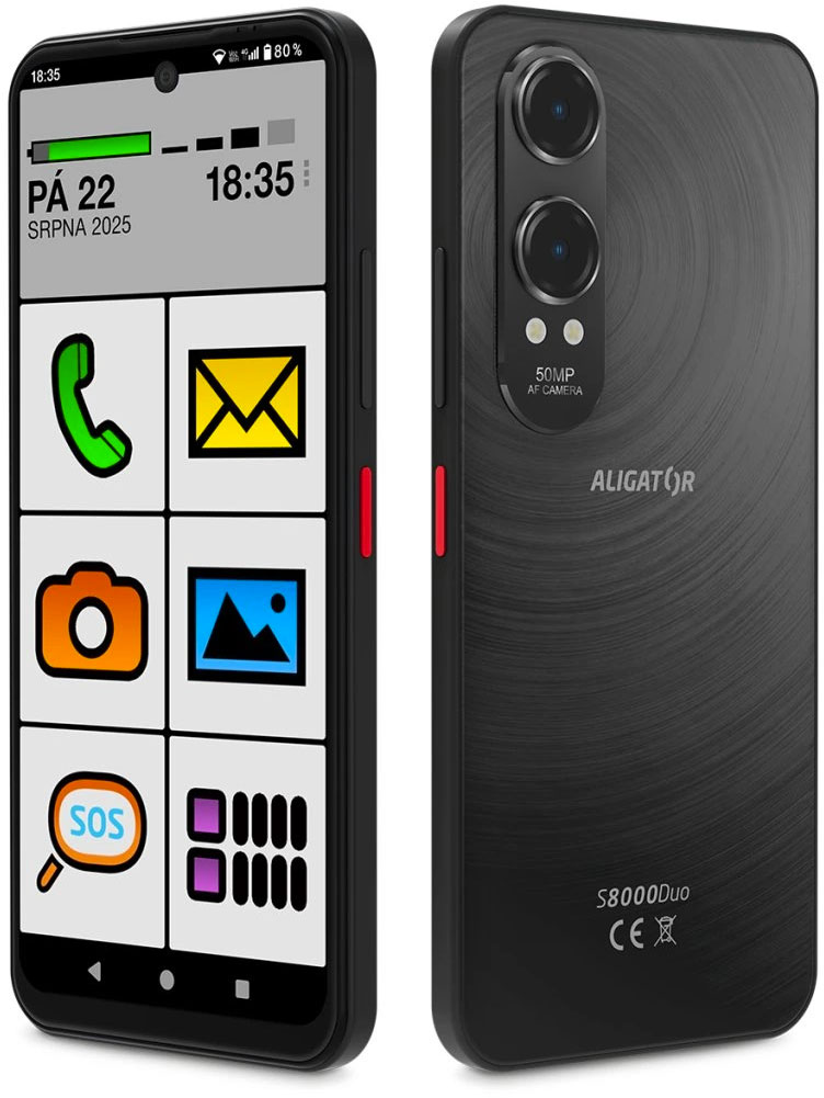 Aligator S8000 SENIOR 4/128GB Černý | Planeo