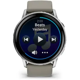 Smart hodinky - Garmin Venu 4 45mm Silver/Silver Gray silicone band - 3