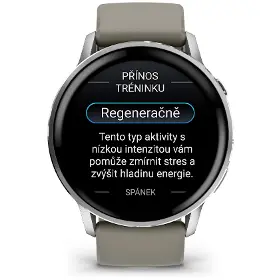 Smart hodinky - Garmin Venu 4 45mm Silver/Silver Gray silicone band - 7