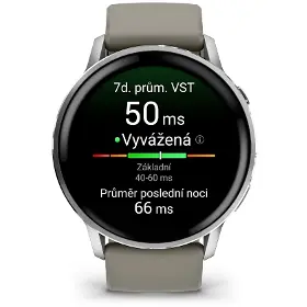 Smart hodinky - Garmin Venu 4 45mm Silver/Silver Gray silicone band - 8