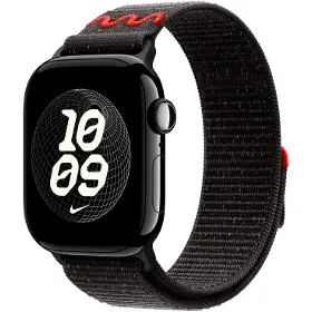 Řemínek na hodinky - Apple Watch 42mm Midnight Black Nike Sport Loop - 2