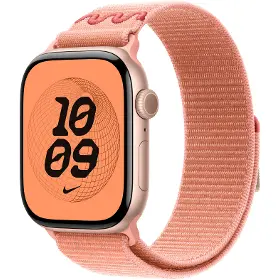 Řemínek na hodinky - Apple Watch 46mm Alpenglow Pink Nike Sport Loop - 2