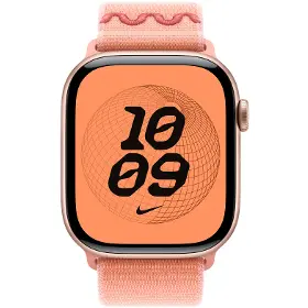 Řemínek na hodinky - Apple Watch 46mm Alpenglow Pink Nike Sport Loop - 3