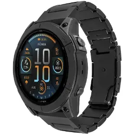 Řemínek na hodinky - Fixed Titanový řemínek pro Garmin QuickFit 22mm, black - 1