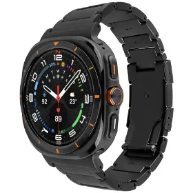 Řemínek na hodinky - Fixed Titanový řemínek pro Samsung Galaxy Watch Ultra Černý - 1
