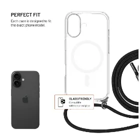 Kryt na mobil - Fixed MagPure Neck iPhone 17 Černá - 2