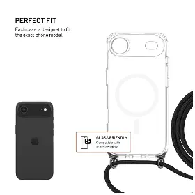 Kryt na mobil - Fixed MagPure Neck iPhone Air Černá - 2