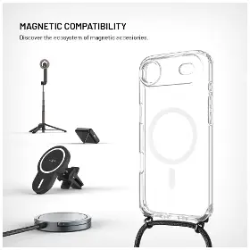 Kryt na mobil - Fixed MagPure Neck iPhone Air Černá - 3