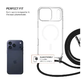 Kryt na mobil - Fixed MagPure Neck iPhone 17 Pro Max Černá - 2