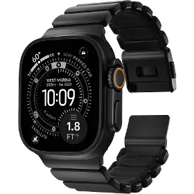 Řemínek na hodinky - Nomad Spartan Band Black Titanium Black Apple Watch 45/46/49mm - 2