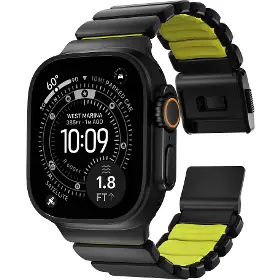 Řemínek na hodinky - Nomad Spartan Band Black Titanium Volt Apple Watch 45/46/49mm - 2