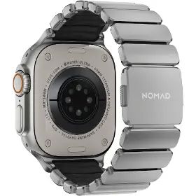 Řemínek na hodinky - Nomad Spartan Band Natural Titanium Black Apple Watch 45/46/49mm - 4