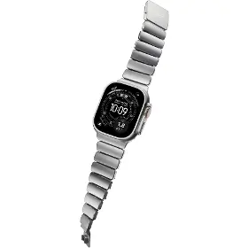 Řemínek na hodinky - Nomad Spartan Band Natural Titanium Black Apple Watch 45/46/49mm - 6