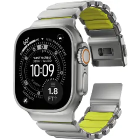 Řemínek na hodinky - Nomad Spartan Band Natural Titanium Volt Apple Watch 45/46/49mm - 2