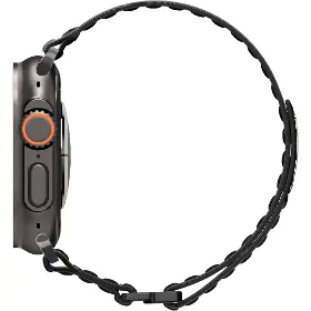 Řemínek na hodinky - Spigen Fabric Band Black Apple Watch 49/46/45/44mm - 2