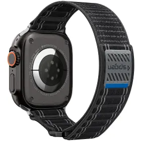 Řemínek na hodinky - Spigen Fabric Band Black Apple Watch 49/46/45/44mm - 6