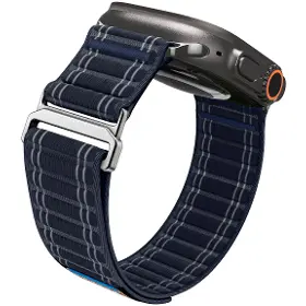 Řemínek na hodinky - Spigen Fabric Band Navy Apple Watch 49/46/45/44mm - 5