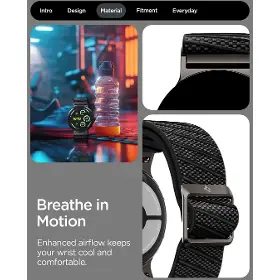 Řemínek na hodinky - Spigen Lite Fit X Band Black Google Pixel Watch 4/3/2/1 41mm - 4