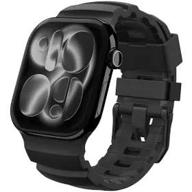 Řemínek na hodinky - Spigen Silicone Band Black Apple Watch 49/46/45/44mm - 2