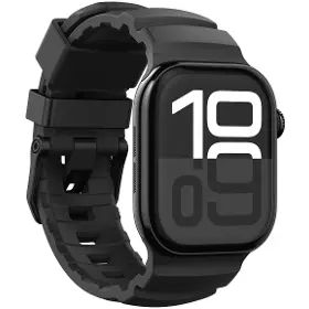 Řemínek na hodinky - Spigen Silicone Band Black Apple Watch 49/46/45/44mm - 4