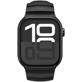 Řemínek na hodinky - Spigen Silicone Band Black Apple Watch 49/46/45/44mm - 1