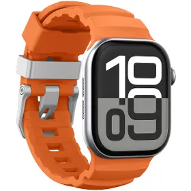 Řemínek na hodinky - Spigen Silicone Band Orange Apple Watch 49/46/45/44mm - 4