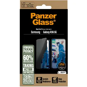 Ochranné sklo - PanzerGlass PanzerGlass - Tvrdené sklo UWF Privacy pre Samsung Galaxy A56 5G, číra - 3