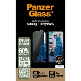 Ochranné sklo - PanzerGlass PanzerGlass - Tvrdené sklo UWF Privacy pre Samsung Galaxy A56 5G, číra - 4