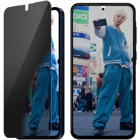 Ochranné sklo - PanzerGlass PanzerGlass - Tvrdené sklo UWF Privacy pre Samsung Galaxy A56 5G, číra - 1