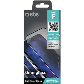 Ochranné sklo - SBS Univerzálne tvrdené sklo F, čierna - 2