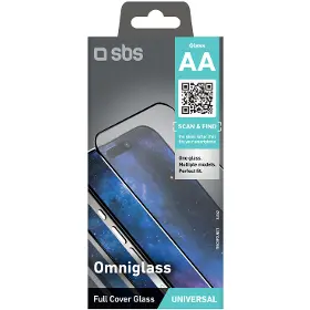 Ochranné sklo - SBS Univerzálne tvrdené sklo AA, čierna - 2