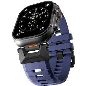 Řemínek na hodinky - Epico FKM Rubber Pro Apple Watch 42/44/45/46/49mm Blue - 2