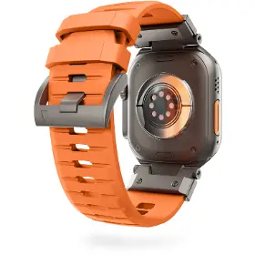 Řemínek na hodinky - Epico FKM Rubber Pro Apple Watch 42/44/45/46/49mm Orange - 3