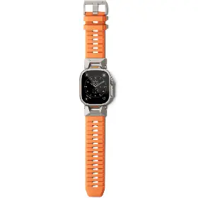 Řemínek na hodinky - Epico FKM Rubber Pro Apple Watch 42/44/45/46/49mm Orange - 4