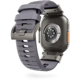 Řemínek na hodinky - Epico FKM Rubber Pro Apple Watch 42/44/45/46/49mm Gray - 3