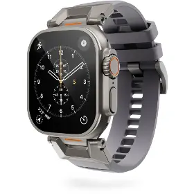 Řemínek na hodinky - Epico FKM Rubber Pro Apple Watch 42/44/45/46/49mm Gray - 1