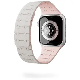 Řemínek na hodinky - Epico Magnetic+ Silicone Apple Watch 38/40/41/42mm White - 3