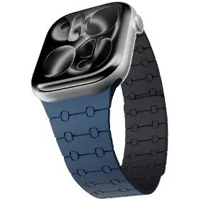 Řemínek na hodinky - Epico Magnetic+ Silicone Apple Watch 38/40/41/42mm Blue - 2