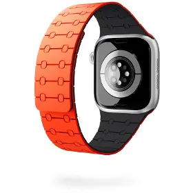 Řemínek na hodinky - Epico Magnetic+ Silicone Apple Watch 38/40/41/42mm Orange - 3