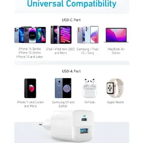 Nabíjačka - Anker 324 33W, 1xUSB-C, 1xUSB bílá - 2