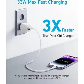 Nabíjačka - Anker 324 33W, 1xUSB-C, 1xUSB bílá - 6