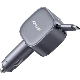 Nabíjačka do auta - Anker Nano 75W s navíjecím kabelem USB-C šedá - 1