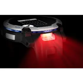 Smart hodinky - Garmin Instinct 3 50mm Solar Whitestone Black/Bolt Blue band - 9