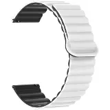 Aligator Řemínek silikonový magnetický 22mm bílo-černý