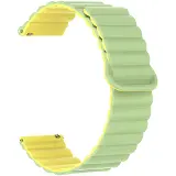Aligator Řemínek silikonový magnetický 22mm zeleno-žlutý